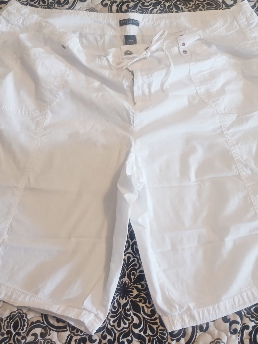 Bay Studio White Drawstring Casual Shorts